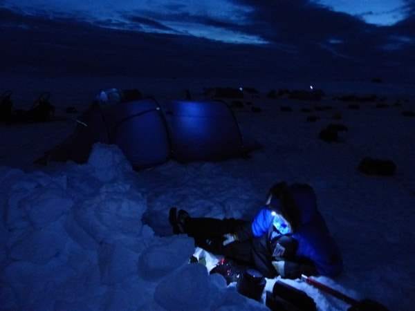 a night on the snow