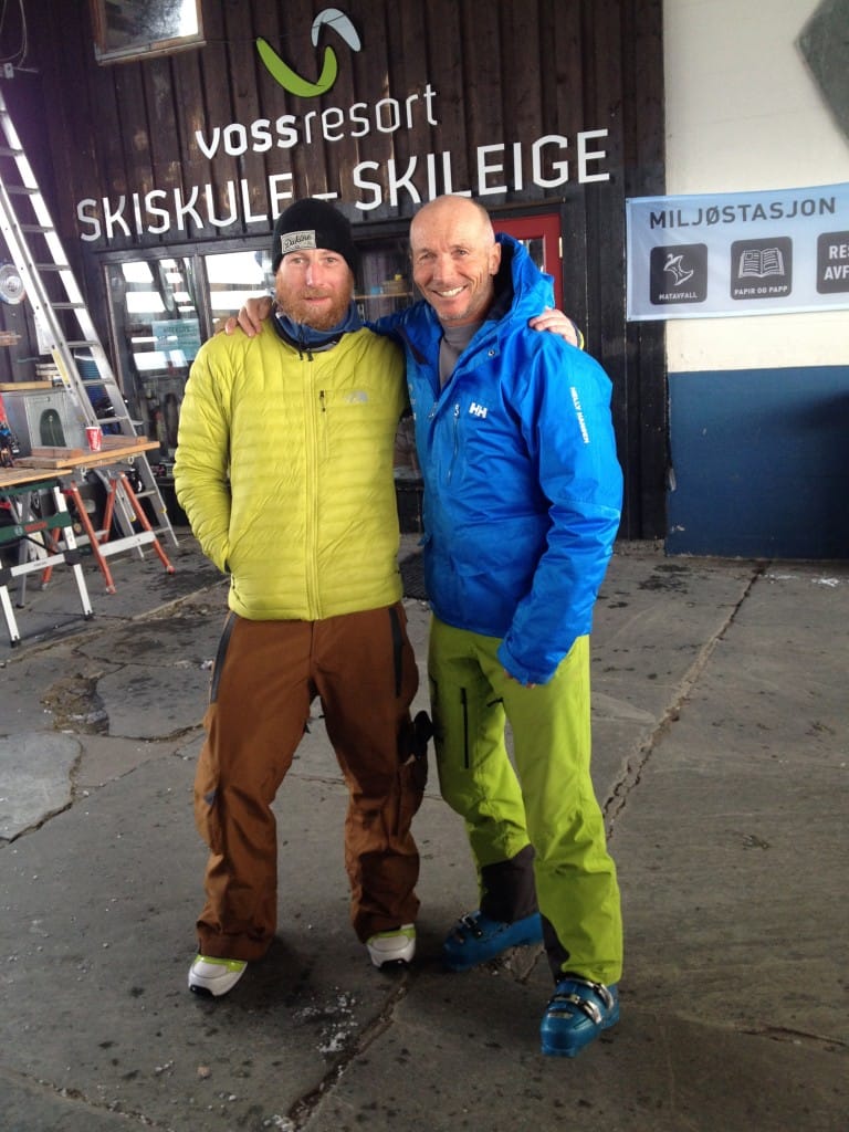Jon from our web team, with old mate Einar who taught him to ski about 30 years ago