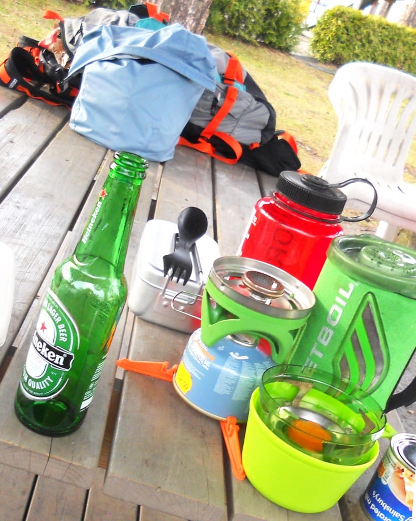 A perfectly stocked camp kitchen