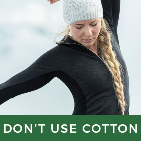 don't use cotton as a base layer | LD Mountain Centre