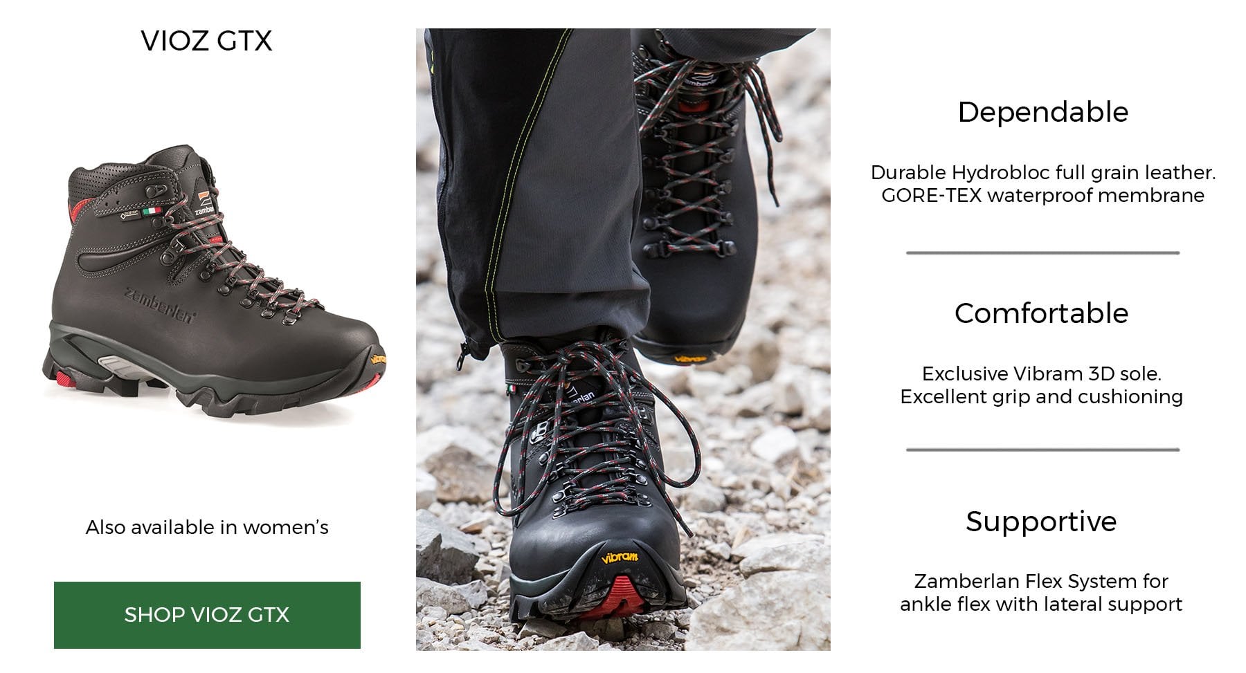 shop the zamberlan Vioz gtx with LD mountain centre