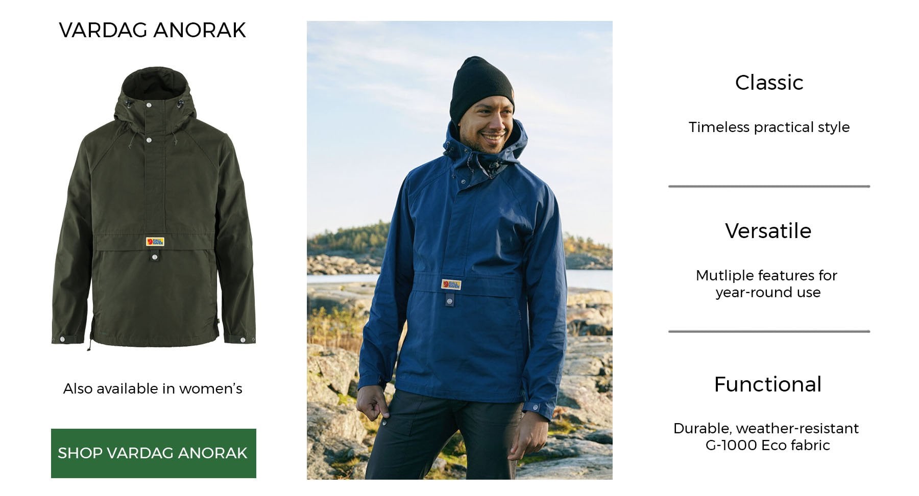 Fjallraven Vardag Anorak with LD Mountain Centre