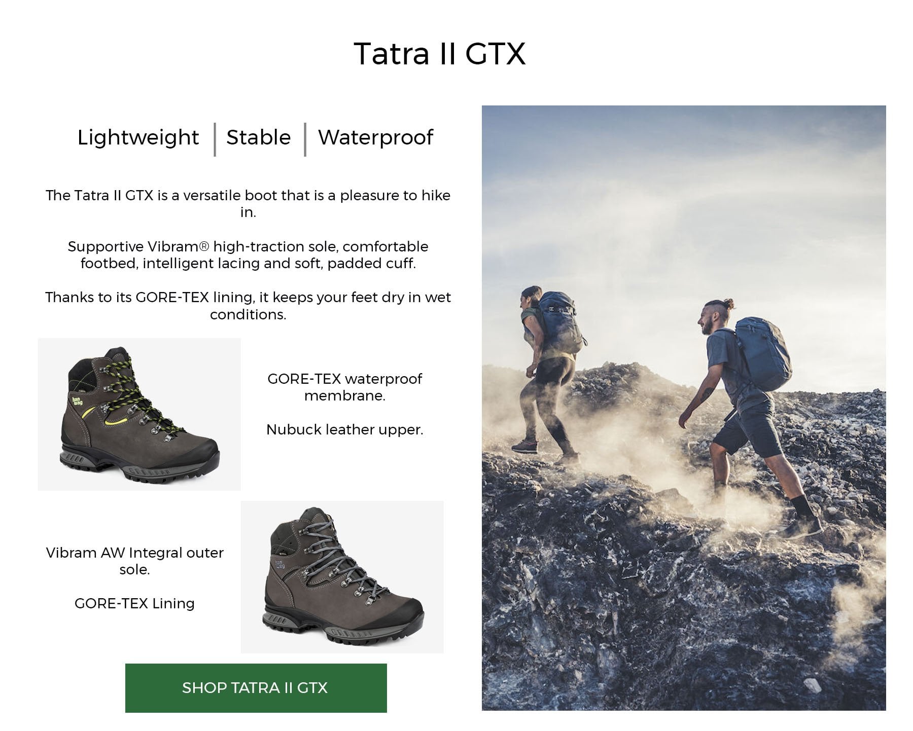 hanwag tatra ii gtx from ld mountain centre