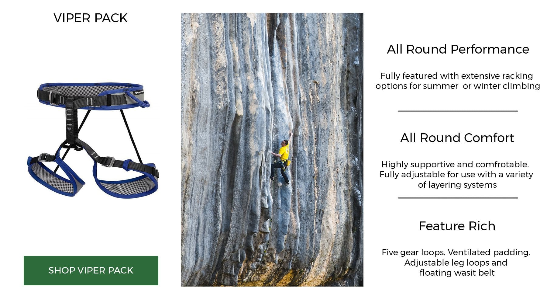 dmm viper pack harness | LD Mountain centre