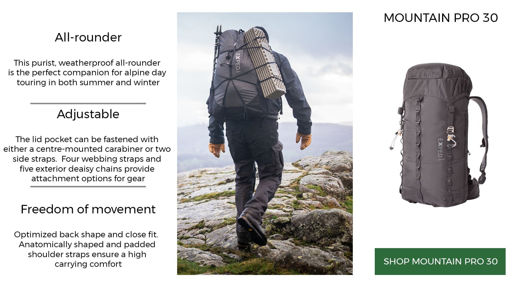 exped mountain pro 30 | LD mountain centre