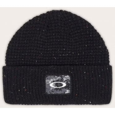 Ellipse Patch Waffle Beanie