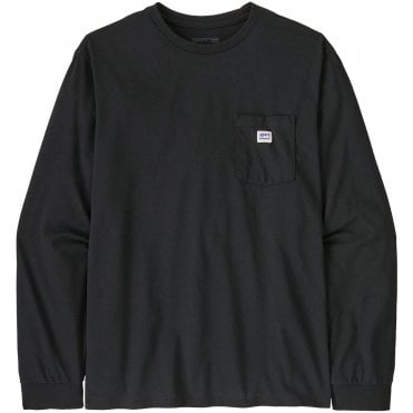 L/S Shop Sticker Pocket Responsibili-Tee