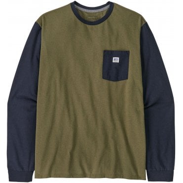 L/S Shop Sticker Pocket Responsibili-Tee